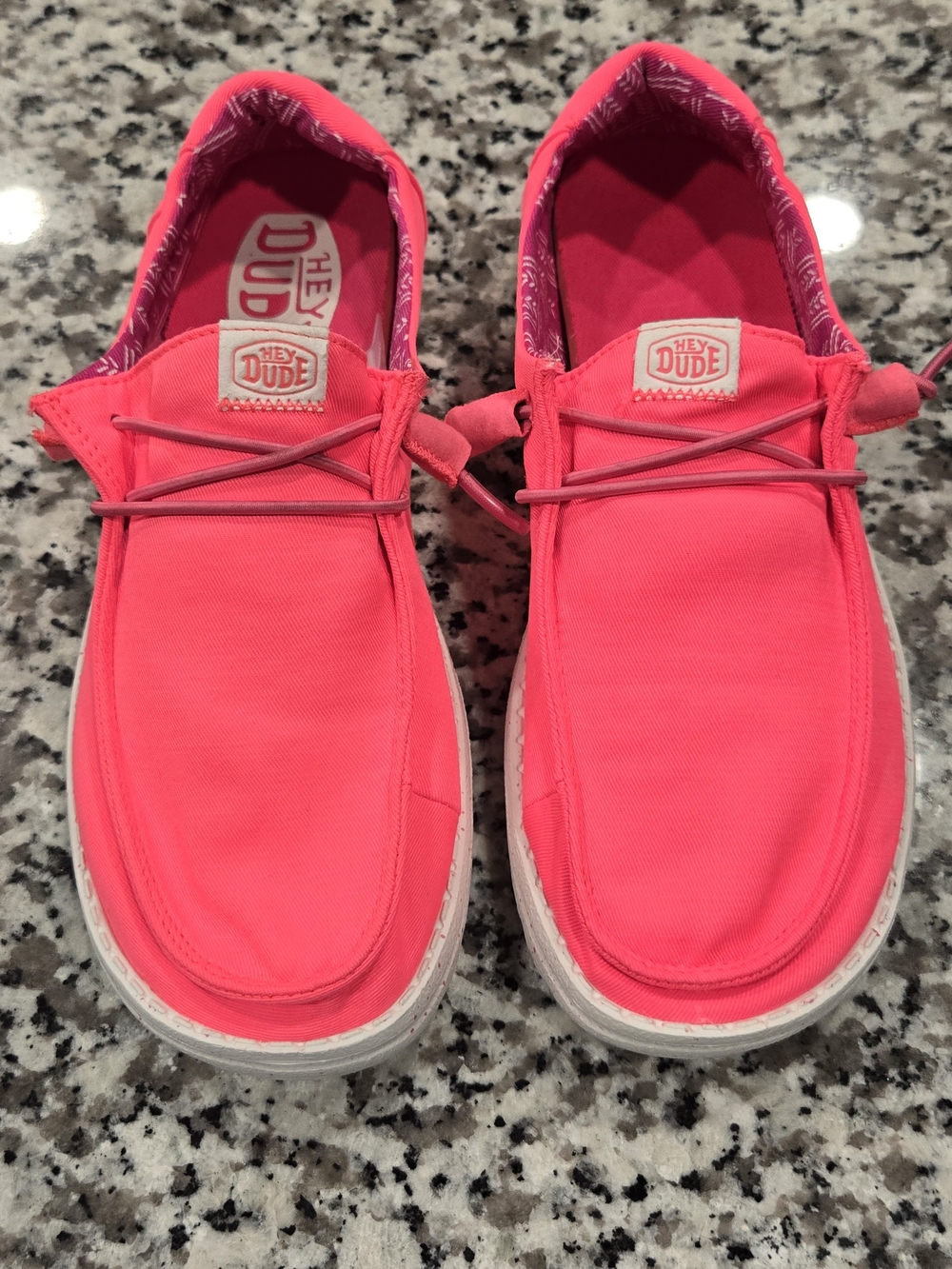 Hey Dude Women's Size 7 Wendy Canvas Neon Pink